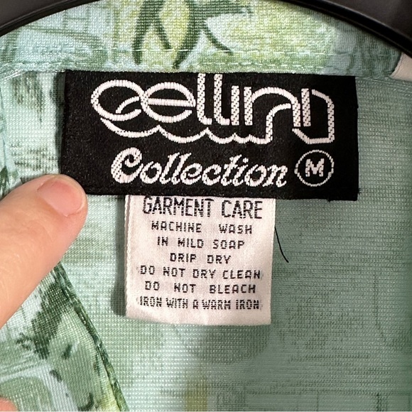 Vintage Cellini Collection sz M shirt, big collar and cuffs, 1970s/80s, disco - Picture 4 of 9